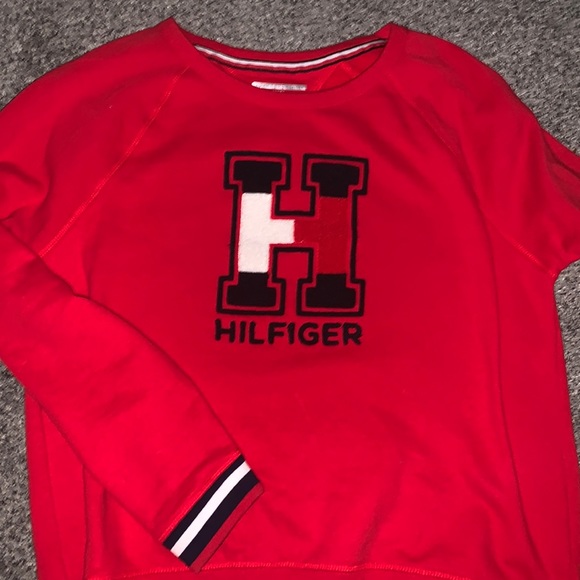 Tommy Hilfiger Red crewneck, size XL, soft material, worn once. - Picture 1 of 2
